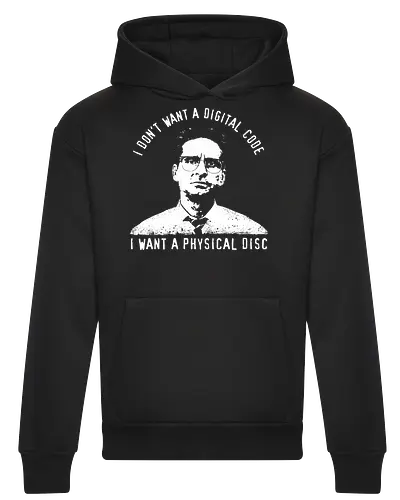 Falling Down Discs - falling down, funny, gaming, gamers, physical, copies, disks, cds, blu rays, digital downloads - Heavyweight Hoodie