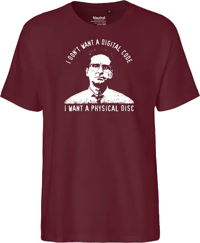 Falling Down Discs - falling down, funny, gaming, gamers, physical, copies, disks, cds, blu rays, digital downloads - Fairtrade T-Shirt