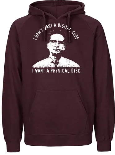 Falling Down Discs - falling down, funny, gaming, gamers, physical, copies, disks, cds, blu rays, digital downloads - Fairtrade Hoodie
