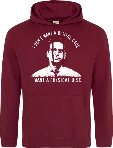 Falling Down Discs - falling down, funny, gaming, gamers, physical, copies, disks, cds, blu rays, digital downloads - Standard Hoodie