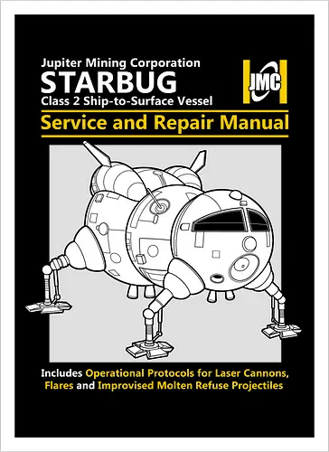 Weltraum Insekten-Shuttle Technisches Servicehandbuch Bergbau - Weltraum Insekten-Shuttle Handbuch, Bergbaugesellschaft Shuttle, Sci-Fi Servicehandbuch Parodie, Vintage Raumschiff Design, Geek Shuttle Druck, humoristisches Servicehandbuch Kunst, britisches Sci-Fi Shirt, Insekten-Schiff Design, Red Dwarf, Starbug, Jupiter Mining Corporation, JMC, Dave Lister, Arnold Rimmer, The Cat, Kryten, Sci-Fi Komödie Druck, Weltraum technische Parodie Kunst, Geek Humor Shirt, Vintage Raumshuttle Design, Gesellschaftsschiff Druck, humoristische Sci-Fi Kunst, Premium Nerd Shirt - Kunstdruck