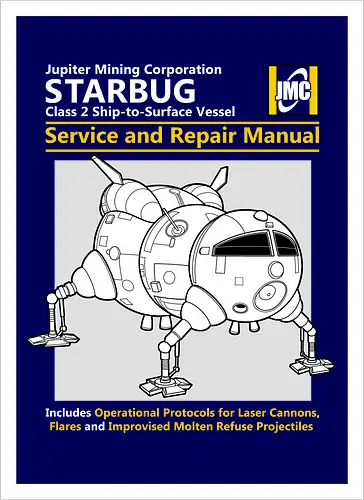 Weltraum Insekten-Shuttle Technisches Servicehandbuch Bergbau - Weltraum Insekten-Shuttle Handbuch, Bergbaugesellschaft Shuttle, Sci-Fi Servicehandbuch Parodie, Vintage Raumschiff Design, Geek Shuttle Druck, humoristisches Servicehandbuch Kunst, britisches Sci-Fi Shirt, Insekten-Schiff Design, Red Dwarf, Starbug, Jupiter Mining Corporation, JMC, Dave Lister, Arnold Rimmer, The Cat, Kryten, Sci-Fi Komödie Druck, Weltraum technische Parodie Kunst, Geek Humor Shirt, Vintage Raumshuttle Design, Gesellschaftsschiff Druck, humoristische Sci-Fi Kunst, Premium Nerd Shirt - Kunstdruck