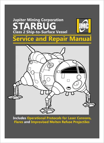 Weltraum Insekten-Shuttle Technisches Servicehandbuch Bergbau - Weltraum Insekten-Shuttle Handbuch, Bergbaugesellschaft Shuttle, Sci-Fi Servicehandbuch Parodie, Vintage Raumschiff Design, Geek Shuttle Druck, humoristisches Servicehandbuch Kunst, britisches Sci-Fi Shirt, Insekten-Schiff Design, Red Dwarf, Starbug, Jupiter Mining Corporation, JMC, Dave Lister, Arnold Rimmer, The Cat, Kryten, Sci-Fi Komödie Druck, Weltraum technische Parodie Kunst, Geek Humor Shirt, Vintage Raumshuttle Design, Gesellschaftsschiff Druck, humoristische Sci-Fi Kunst, Premium Nerd Shirt - Kunstdruck