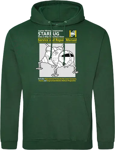 Weltraum Insekten-Shuttle Technisches Servicehandbuch Bergbau - Weltraum Insekten-Shuttle Handbuch, Bergbaugesellschaft Shuttle, Sci-Fi Servicehandbuch Parodie, Vintage Raumschiff Design, Geek Shuttle Druck, humoristisches Servicehandbuch Kunst, britisches Sci-Fi Shirt, Insekten-Schiff Design, Red Dwarf, Starbug, Jupiter Mining Corporation, JMC, Dave Lister, Arnold Rimmer, The Cat, Kryten, Sci-Fi Komödie Druck, Weltraum technische Parodie Kunst, Geek Humor Shirt, Vintage Raumshuttle Design, Gesellschaftsschiff Druck, humoristische Sci-Fi Kunst, Premium Nerd Shirt - Standard Hoodie