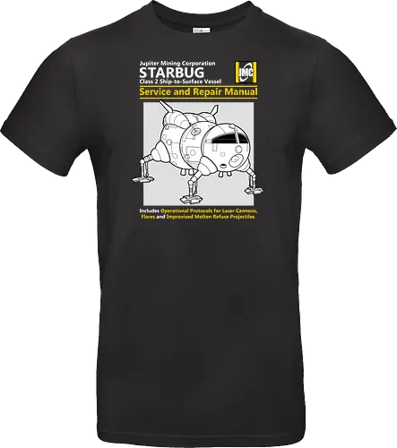 Weltraum Insekten-Shuttle Technisches Servicehandbuch Bergbau - Weltraum Insekten-Shuttle Handbuch, Bergbaugesellschaft Shuttle, Sci-Fi Servicehandbuch Parodie, Vintage Raumschiff Design, Geek Shuttle Druck, humoristisches Servicehandbuch Kunst, britisches Sci-Fi Shirt, Insekten-Schiff Design, Red Dwarf, Starbug, Jupiter Mining Corporation, JMC, Dave Lister, Arnold Rimmer, The Cat, Kryten, Sci-Fi Komödie Druck, Weltraum technische Parodie Kunst, Geek Humor Shirt, Vintage Raumshuttle Design, Gesellschaftsschiff Druck, humoristische Sci-Fi Kunst, Premium Nerd Shirt - Standard T-Shirt