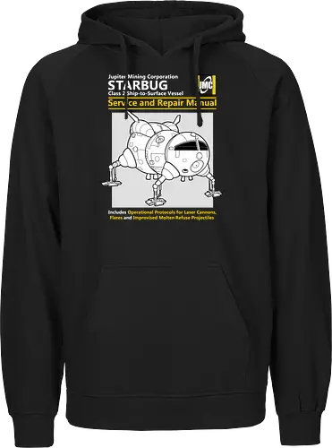 Weltraum Insekten-Shuttle Technisches Servicehandbuch Bergbau - Weltraum Insekten-Shuttle Handbuch, Bergbaugesellschaft Shuttle, Sci-Fi Servicehandbuch Parodie, Vintage Raumschiff Design, Geek Shuttle Druck, humoristisches Servicehandbuch Kunst, britisches Sci-Fi Shirt, Insekten-Schiff Design, Red Dwarf, Starbug, Jupiter Mining Corporation, JMC, Dave Lister, Arnold Rimmer, The Cat, Kryten, Sci-Fi Komödie Druck, Weltraum technische Parodie Kunst, Geek Humor Shirt, Vintage Raumshuttle Design, Gesellschaftsschiff Druck, humoristische Sci-Fi Kunst, Premium Nerd Shirt - Fairtrade Hoodie