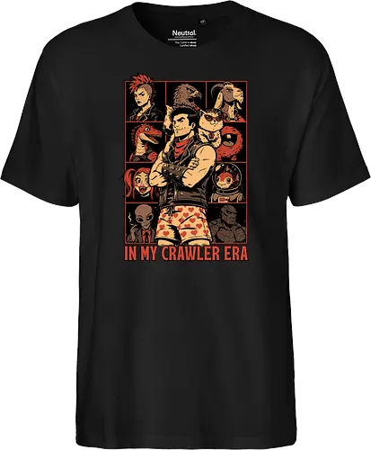 Dungeon Crawler Era - Nerd, Geek, Fantasy, Adventure, Rpg, Litrpg, Book, Books, Bookworm, Science Fantasy, Science Fiction, Scifi, Cat, Pet, Donut, Funny, Post-apocalyptic, Apocalypse, Post Apocalyptic, Apocalyptic Cats, Postapocalypse, Post-apocalypse, Poster, Parody, Dinosaur, Velociraptor, Vintage, Retro, Retro Vintage, Retro Advertising, Retro Publicity, Mashup, Eras, Eras Tour, Music, Show, Tour, World Tour, Tour Poster - Fairtrade T-Shirt