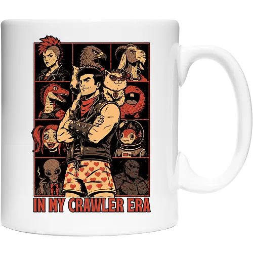Dungeon Crawler Era - Nerd, Geek, Fantasy, Adventure, Rpg, Litrpg, Book, Books, Bookworm, Science Fantasy, Science Fiction, Scifi, Cat, Pet, Donut, Funny, Post-apocalyptic, Apocalypse, Post Apocalyptic, Apocalyptic Cats, Postapocalypse, Post-apocalypse, Poster, Parody, Dinosaur, Velociraptor, Vintage, Retro, Retro Vintage, Retro Advertising, Retro Publicity, Mashup, Eras, Eras Tour, Music, Show, Tour, World Tour, Tour Poster - Keramiktasse