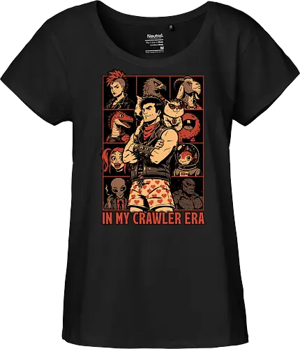 Dungeon Crawler Era - Nerd, Geek, Fantasy, Adventure, Rpg, Litrpg, Book, Books, Bookworm, Science Fantasy, Science Fiction, Scifi, Cat, Pet, Donut, Funny, Post-apocalyptic, Apocalypse, Post Apocalyptic, Apocalyptic Cats, Postapocalypse, Post-apocalypse, Poster, Parody, Dinosaur, Velociraptor, Vintage, Retro, Retro Vintage, Retro Advertising, Retro Publicity, Mashup, Eras, Eras Tour, Music, Show, Tour, World Tour, Tour Poster - Fairtrade Girl Shirt