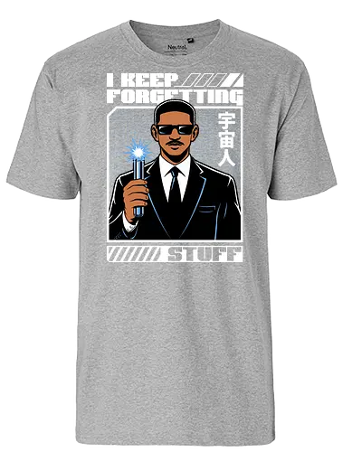 Forget Alien Movie - Movie, Classic, Classic Movie, 2000s, 2000, Alien, Extraterrestrial, Fun, Science Fiction, Adventure, Aliens, Universe, Space, Suit, Memory Loss, Memories, Memory, Cyberpunk, Technology, Futuristic, Futurism, Japan, Japanese, Modern, Hollywood, Funny, Cool, Scifi - Fairtrade T-Shirt