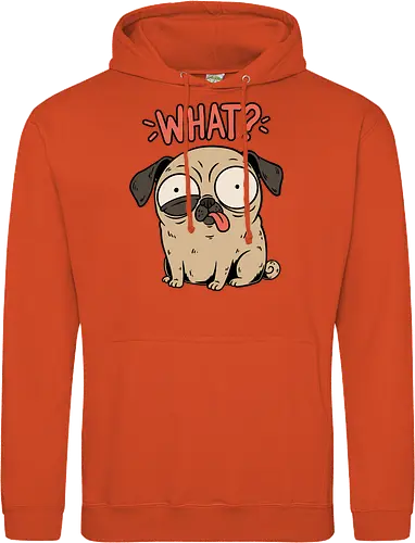 Pug Dog Funny - Pug, Dog, Funny, Fun, Pet, Animal, Cool, Just Awesome, Awesome, Lost, Cute, Life, Derpy, What, Dumb, Pugs, Original Art - Standard Hoodie