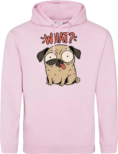 Pug Dog Funny - Pug, Dog, Funny, Fun, Pet, Animal, Cool, Just Awesome, Awesome, Lost, Cute, Life, Derpy, What, Dumb, Pugs, Original Art - Standard Hoodie