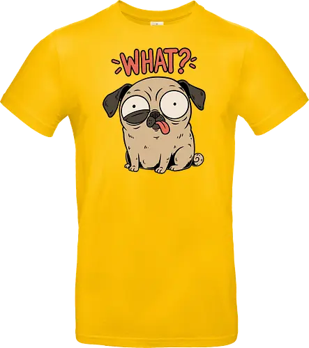 Pug Dog Funny - Pug, Dog, Funny, Fun, Pet, Animal, Cool, Just Awesome, Awesome, Lost, Cute, Life, Derpy, What, Dumb, Pugs, Original Art - Standard T-Shirt