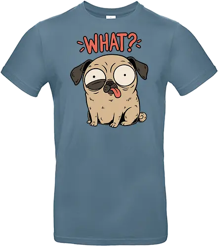 Pug Dog Funny - Pug, Dog, Funny, Fun, Pet, Animal, Cool, Just Awesome, Awesome, Lost, Cute, Life, Derpy, What, Dumb, Pugs, Original Art - Standard T-Shirt