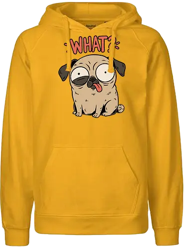 Pug Dog Funny - Pug, Dog, Funny, Fun, Pet, Animal, Cool, Just Awesome, Awesome, Lost, Cute, Life, Derpy, What, Dumb, Pugs, Original Art - Fairtrade Hoodie