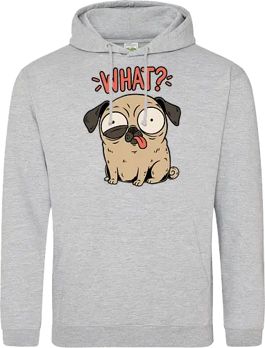 Pug Dog Funny - Pug, Dog, Funny, Fun, Pet, Animal, Cool, Just Awesome, Awesome, Lost, Cute, Life, Derpy, What, Dumb, Pugs, Original Art - Standard Hoodie