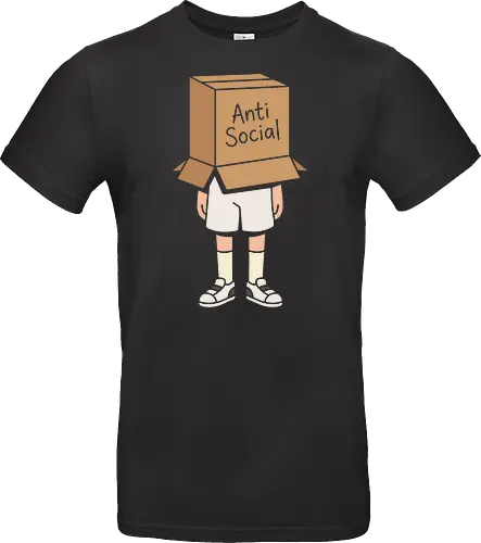 The Introvert's Armor: Anti-Social Box Head - anti social shirt, introvert graphic tee, box head design, funny antisocial apparel, minimalist aesthetic clothing, shy person merch, relatable quote shirt, indie streetwear fashion, quirky graphic tee, soft aesthetic apparel - Standard T-Shirt