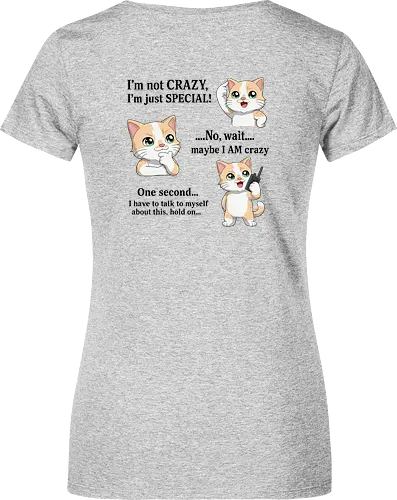 ...Hold on (Back) - Smilow, Twitch, Streamer, Katze, Chaos, Liebe, Herz - Damen T-Shirt