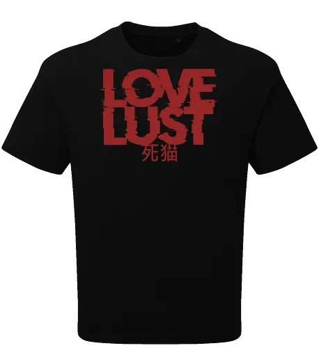 Love or Lust - love, lust, metal logo, deathcore, death metal, heavy metal, black metal, heavy metal font, metal artwork, street style, streetwear, dirty mind, black craft, dark magic, macabre, goth, gothic, dark lettering, dark art, black work, demon, spirit, evil, satan, Black and White, macabre - Oversize T-Shirt