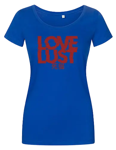 Love or Lust - love, lust, metal logo, deathcore, death metal, heavy metal, black metal, heavy metal font, metal artwork, street style, streetwear, dirty mind, black craft, dark magic, macabre, goth, gothic, dark lettering, dark art, black work, demon, spirit, evil, satan, Black and White, macabre - Damen T-Shirt