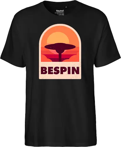 Bespin - Geometric and minimalist series  - Space Opera, 80s, badge, film, galaxy, geometric, landscape, minimalist, outer space, retro, science fiction, space, sun, movie, scifi - Fairtrade T-Shirt