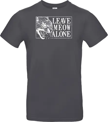 Leave Meow Alone - baphomet, satanic cat, neko, cat, death cat, skull cat, metal cat, death metal, deathcore, black metal, aesthetic, japan, introvert, alone, anti social, black and white, streetwear, macabre, satanic, goth, goth cat, gothic, dark art, metal logo, black metal logo, deathcore font, occult, underground, black work, rebel cat, witchcraft, halloween, dark magic, lucifer, demon, hell, devil - Standard T-Shirt