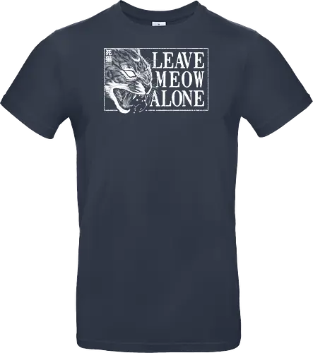 Leave Meow Alone - baphomet, satanic cat, neko, cat, death cat, skull cat, metal cat, death metal, deathcore, black metal, aesthetic, japan, introvert, alone, anti social, black and white, streetwear, macabre, satanic, goth, goth cat, gothic, dark art, metal logo, black metal logo, deathcore font, occult, underground, black work, rebel cat, witchcraft, halloween, dark magic, lucifer, demon, hell, devil - Standard T-Shirt