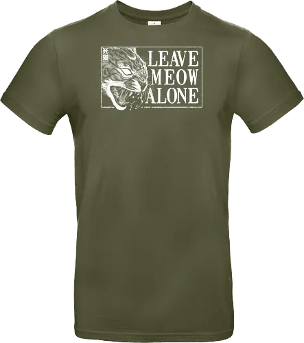 Leave Meow Alone - baphomet, satanic cat, neko, cat, death cat, skull cat, metal cat, death metal, deathcore, black metal, aesthetic, japan, introvert, alone, anti social, black and white, streetwear, macabre, satanic, goth, goth cat, gothic, dark art, metal logo, black metal logo, deathcore font, occult, underground, black work, rebel cat, witchcraft, halloween, dark magic, lucifer, demon, hell, devil - Standard T-Shirt