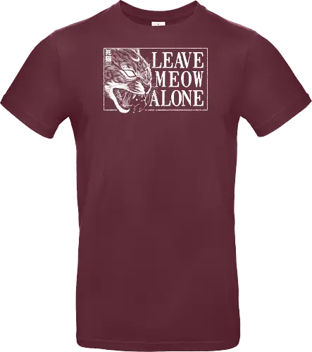 Leave Meow Alone - baphomet, satanic cat, neko, cat, death cat, skull cat, metal cat, death metal, deathcore, black metal, aesthetic, japan, introvert, alone, anti social, black and white, streetwear, macabre, satanic, goth, goth cat, gothic, dark art, metal logo, black metal logo, deathcore font, occult, underground, black work, rebel cat, witchcraft, halloween, dark magic, lucifer, demon, hell, devil - Standard T-Shirt
