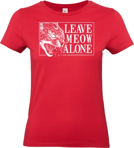 Leave Meow Alone - baphomet, satanic cat, neko, cat, death cat, skull cat, metal cat, death metal, deathcore, black metal, aesthetic, japan, introvert, alone, anti social, black and white, streetwear, macabre, satanic, goth, goth cat, gothic, dark art, metal logo, black metal logo, deathcore font, occult, underground, black work, rebel cat, witchcraft, halloween, dark magic, lucifer, demon, hell, devil - Standard T-Shirt (Frauen)