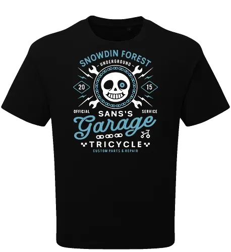 Snowdin Forest Garage Grunge - Tale, deltarune, muffet, sans, spider cider, indie game, video game, gaming, rpg, flowey, mettaton, gamer, papyrus, toriel, asgore, coffee - Oversize T-Shirt