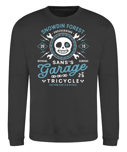 Snowdin Forest Garage Grunge - Tale, deltarune, muffet, sans, spider cider, indie game, video game, gaming, rpg, flowey, mettaton, gamer, papyrus, toriel, asgore, coffee - Sweatshirt