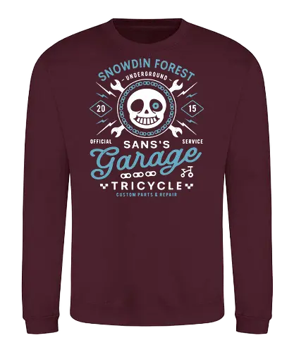 Snowdin Forest Garage Grunge - Tale, deltarune, muffet, sans, spider cider, indie game, video game, gaming, rpg, flowey, mettaton, gamer, papyrus, toriel, asgore, coffee - Sweatshirt