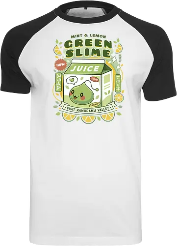 Ramuramu Valley Lemon Juice - maple, pink bean, maplestory 2, maple, slime, yeti, orange mushroom, kawaii, anime, chibi, ragnarok online, video game, gaming, gamer, zakum helm - Raglan T-Shirt
