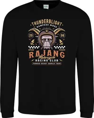 Rajang Motoclub - pukei pukei, monster, hunter, monster world, gamer, gaming, video games, iceborne, palico, wyvern, felyne, monster rise, monster wilds, furious rajang - Sweatshirt