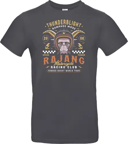 Rajang Motoclub - pukei pukei, monster, hunter, monster world, gamer, gaming, video games, iceborne, palico, wyvern, felyne, monster rise, monster wilds, furious rajang - Standard T-Shirt