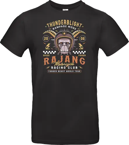 Rajang Motoclub - pukei pukei, monster, hunter, monster world, gamer, gaming, video games, iceborne, palico, wyvern, felyne, monster rise, monster wilds, furious rajang - Standard T-Shirt