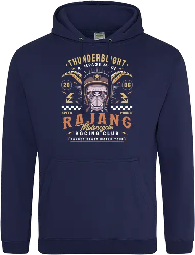 Rajang Motoclub - pukei pukei, monster, hunter, monster world, gamer, gaming, video games, iceborne, palico, wyvern, felyne, monster rise, monster wilds, furious rajang - Standard Hoodie