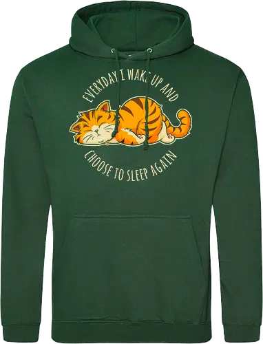 I Choose Sleep - not today, lazy cat, sorry im late, humor, funny quote, sorry not sorry, always late, cute cat, anxiety, awkward, introvert, party, anxious, sarcastic, funny saying, funny slogan, sarcasm - Standard Hoodie