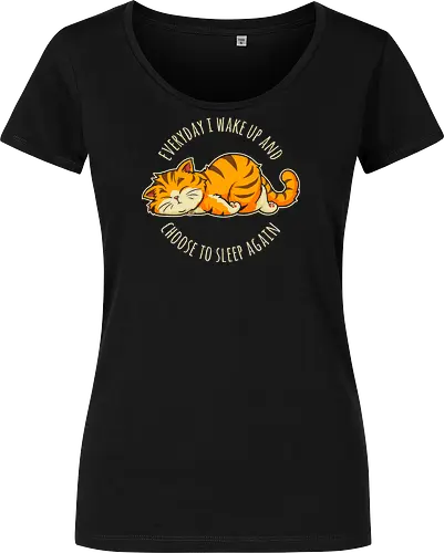 I Choose Sleep - not today, lazy cat, sorry im late, humor, funny quote, sorry not sorry, always late, cute cat, anxiety, awkward, introvert, party, anxious, sarcastic, funny saying, funny slogan, sarcasm - Damen T-Shirt