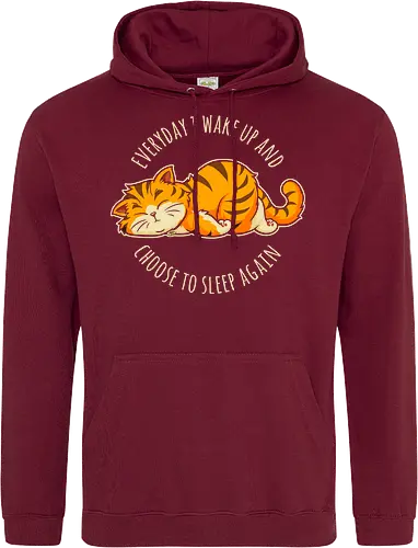 I Choose Sleep - not today, lazy cat, sorry im late, humor, funny quote, sorry not sorry, always late, cute cat, anxiety, awkward, introvert, party, anxious, sarcastic, funny saying, funny slogan, sarcasm - Standard Hoodie
