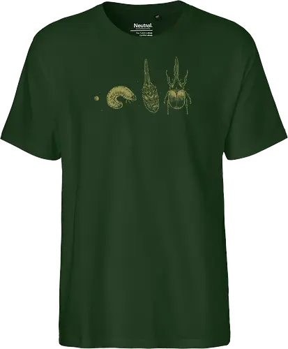Beetle Life Cycle - hercules beetle, beetle, life cycle, dynastid beetle, dynastes hercules, rhinoceros beetle, scientific illustration, metamorphosis, entomology, exotic insect, illustration, insects, animal, nature, xmorfina - Fairtrade T-Shirt