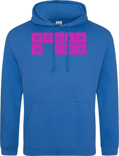 Women in STEM Periodic Table - women in stem, stem, steminist, periodic table, science, woman, girl, technology, engineering, maths, power, text, pink, love, xmorfina - Standard Hoodie
