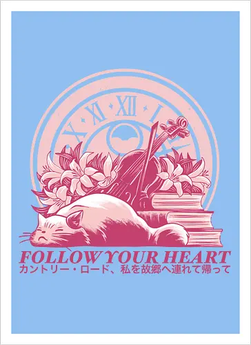 Follow Your Heart - Whisper of the heart, famous anime - Kunstdruck