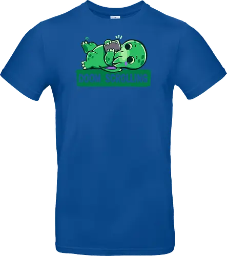 Doom Scrolling - Handy, scrollen, entspannen, doom scrolling, eldritch, tentacle monster, cosmic creature, phone addiction, internet humor, tired meme, funny monster, scroll meme, relatable humor, funny creature, social media, exhausted humor, cute monster, late night scroll - Standard T-Shirt