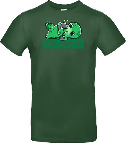 Doom Scrolling - Handy, scrollen, entspannen, doom scrolling, eldritch, tentacle monster, cosmic creature, phone addiction, internet humor, tired meme, funny monster, scroll meme, relatable humor, funny creature, social media, exhausted humor, cute monster, late night scroll - Standard T-Shirt