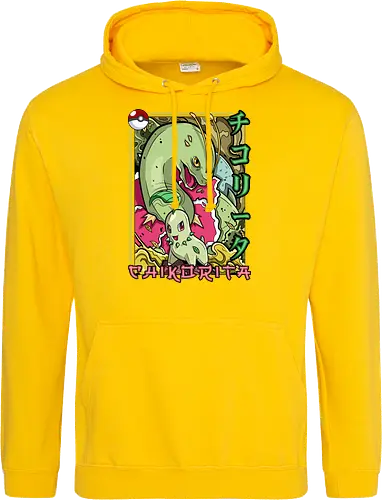 Johto Gras Pocket Duo - Lebendige Traditionelle Japanische Kunst - Johto Gras Pokemon Kunst, Pokemon Entwicklungs Duo, japanische Pokemon Kunst, Ukiyo-e Pokemon Druck, orientalisches Pokemon Design, Starter Pokemon Shirt, lebendige japanische Kunst, traditioneller Pokemon Druck, Gras Pokemon Design, Otaku Pokemon Shirt, Kanji Pokemon Kunst, exklusiver Geek Pokemon Druck, Gen Zwei Pokemon Design, Premium japanische Pokemon Kunst, Nerd Pokemon Shirt - Standard Hoodie