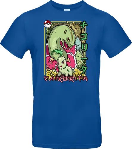 Johto Gras Pocket Duo - Lebendige Traditionelle Japanische Kunst - Johto Gras Pokemon Kunst, Pokemon Entwicklungs Duo, japanische Pokemon Kunst, Ukiyo-e Pokemon Druck, orientalisches Pokemon Design, Starter Pokemon Shirt, lebendige japanische Kunst, traditioneller Pokemon Druck, Gras Pokemon Design, Otaku Pokemon Shirt, Kanji Pokemon Kunst, exklusiver Geek Pokemon Druck, Gen Zwei Pokemon Design, Premium japanische Pokemon Kunst, Nerd Pokemon Shirt - Standard T-Shirt
