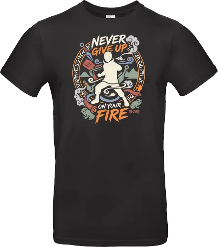 Will of Fire: The Ninja's Path - Naruto silhouette shirt, anime motivational graphic tee, Will of Fire apparel, shonen ninja streetwear, Hidden Leaf village design, never give up quote shirt, aesthetic otaku clothing, nostalgic anime merch, Japanese text ninja tee, anime hero fashion - Standard T-Shirt
