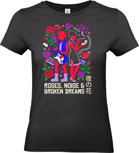 Roses & Noise: The Punk Rock Duo - Nana anime shirt, punk rock manga graphic, Y2K aesthetic streetwear, shoujo anime apparel, retro music clothing, Nana Osaki and Hachi design, red rose punk merch, 2000s nostalgic fashion, alternative otaku tee, aesthetic best friend shirt - Standard T-Shirt (Frauen)